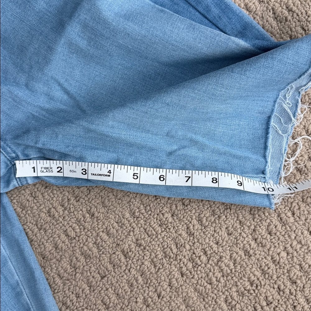 Yoga Jeans Two-Tone Denim Shorts | Size 31 | Raw Hem | NWOT - Picture 10 of 13